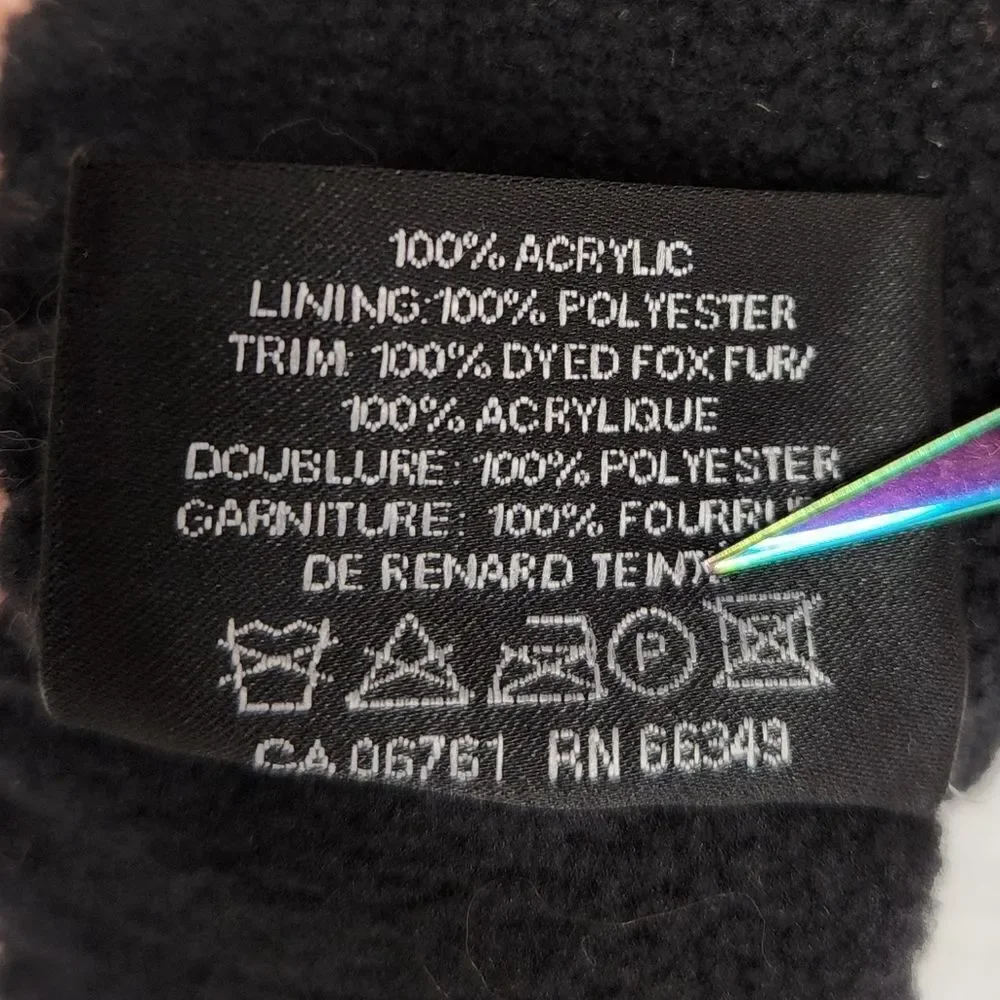 Lord & Taylor fox fur pink knit toque - Picture 4 of 4